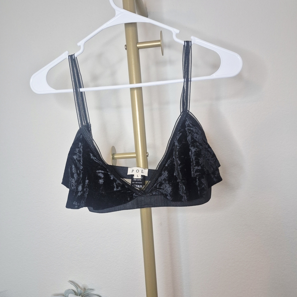 POL Velvet Black Bralette